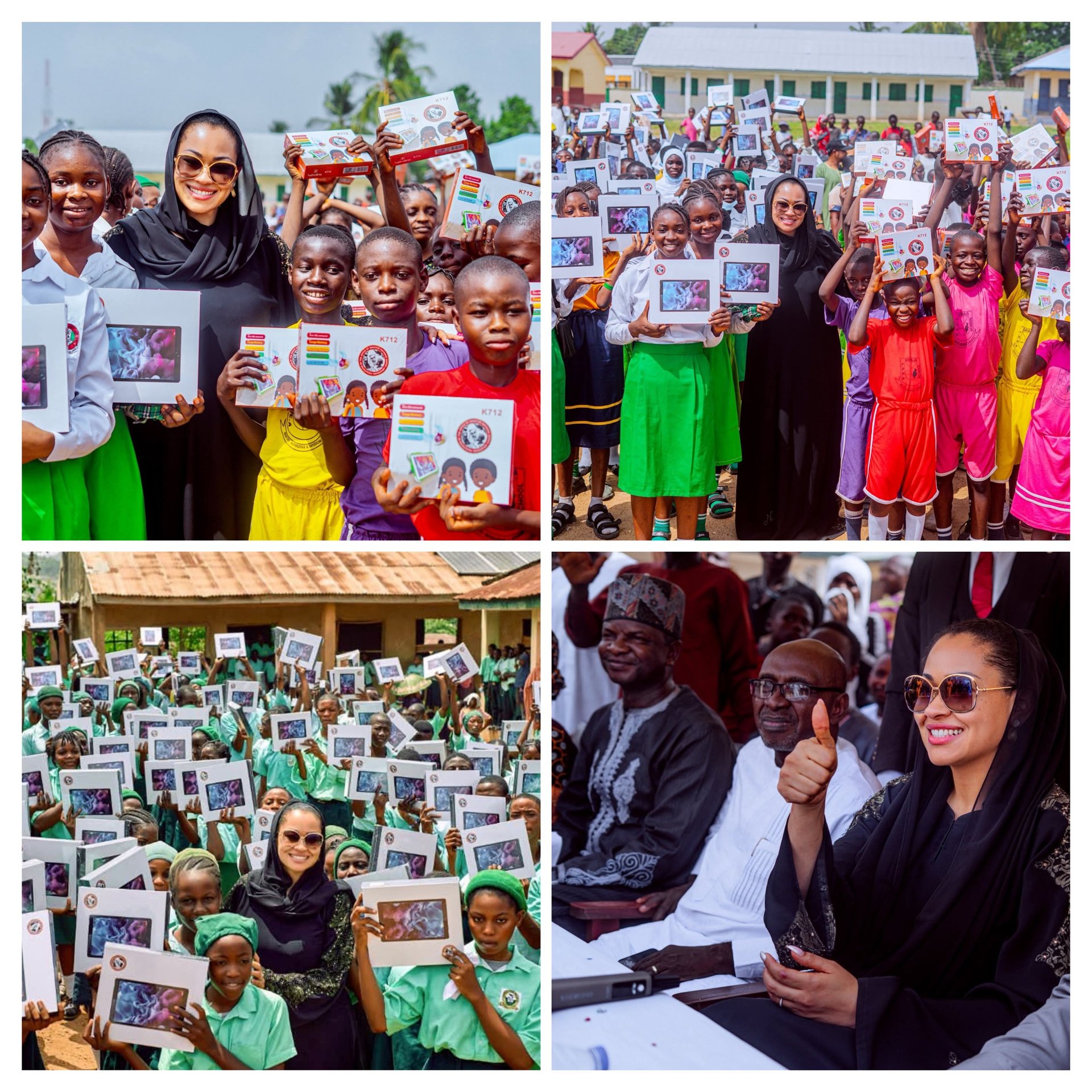 Senator Natasha distributes digital learning materials to schools in Kogi central