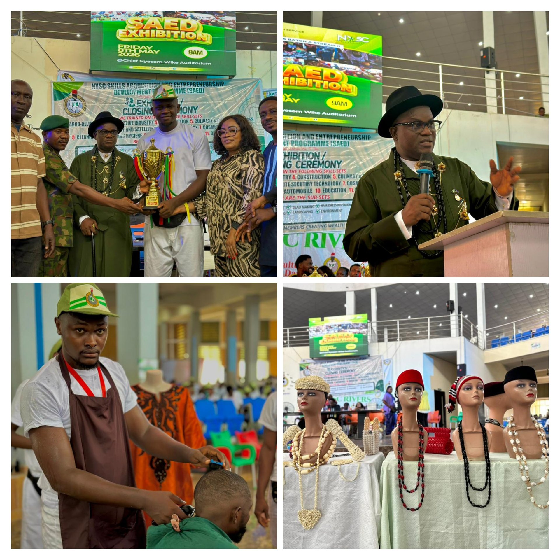 Rivers Nysc Coordinator commends Corps members for their total participation  in  the SAED programme.