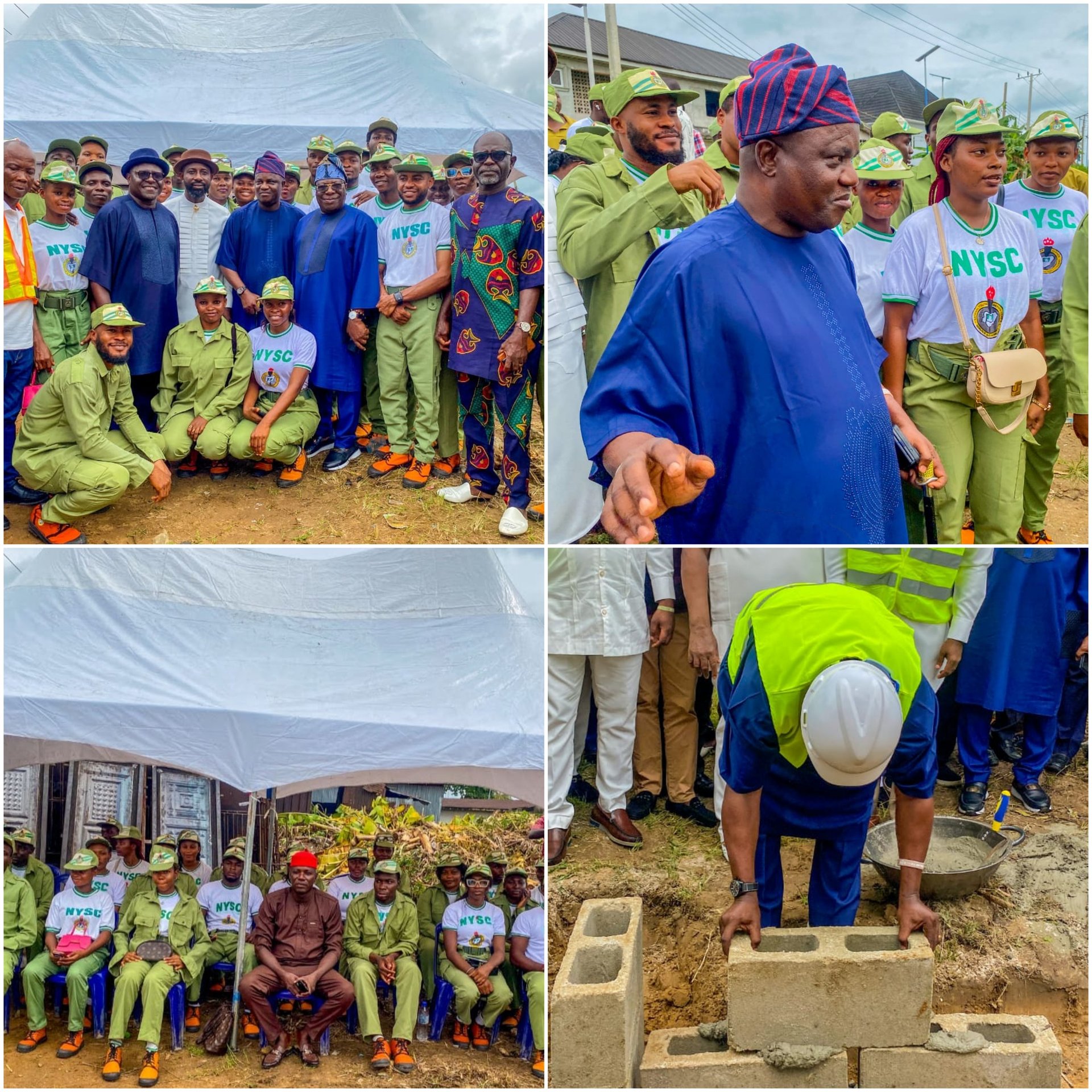 RIVERS STATE  NYSC COORDINATOR LAYS FOUNDATION FOR ULTRA MODERN CORPERS LODGE IN AHOADA EAST