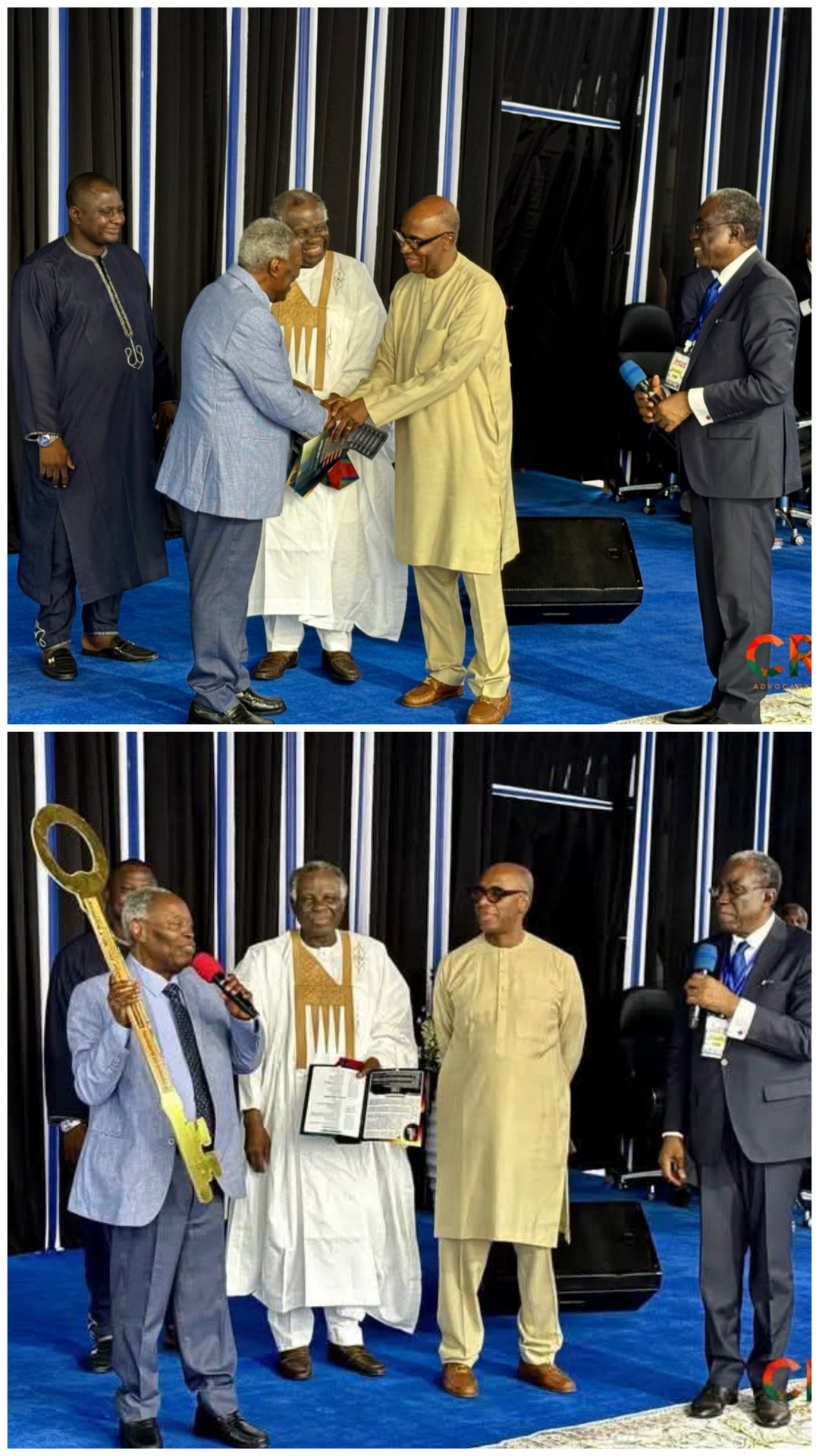 Christian Leaders  Hand over "Key to Abuja"  to Kumuyi as he flags off Abuja Global Crusade.