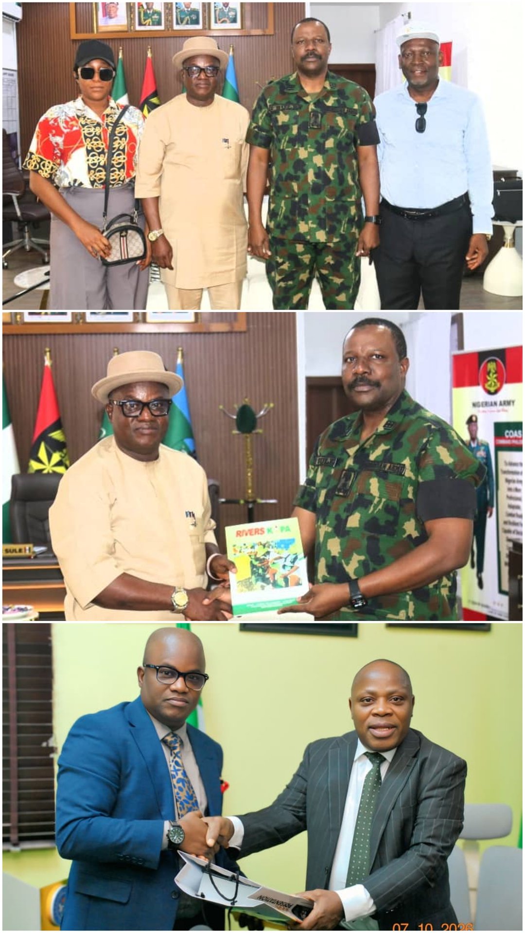 OLEGHE BOOSTS NYSC TIES WITH RIVERS JUDICIARY, ARMY